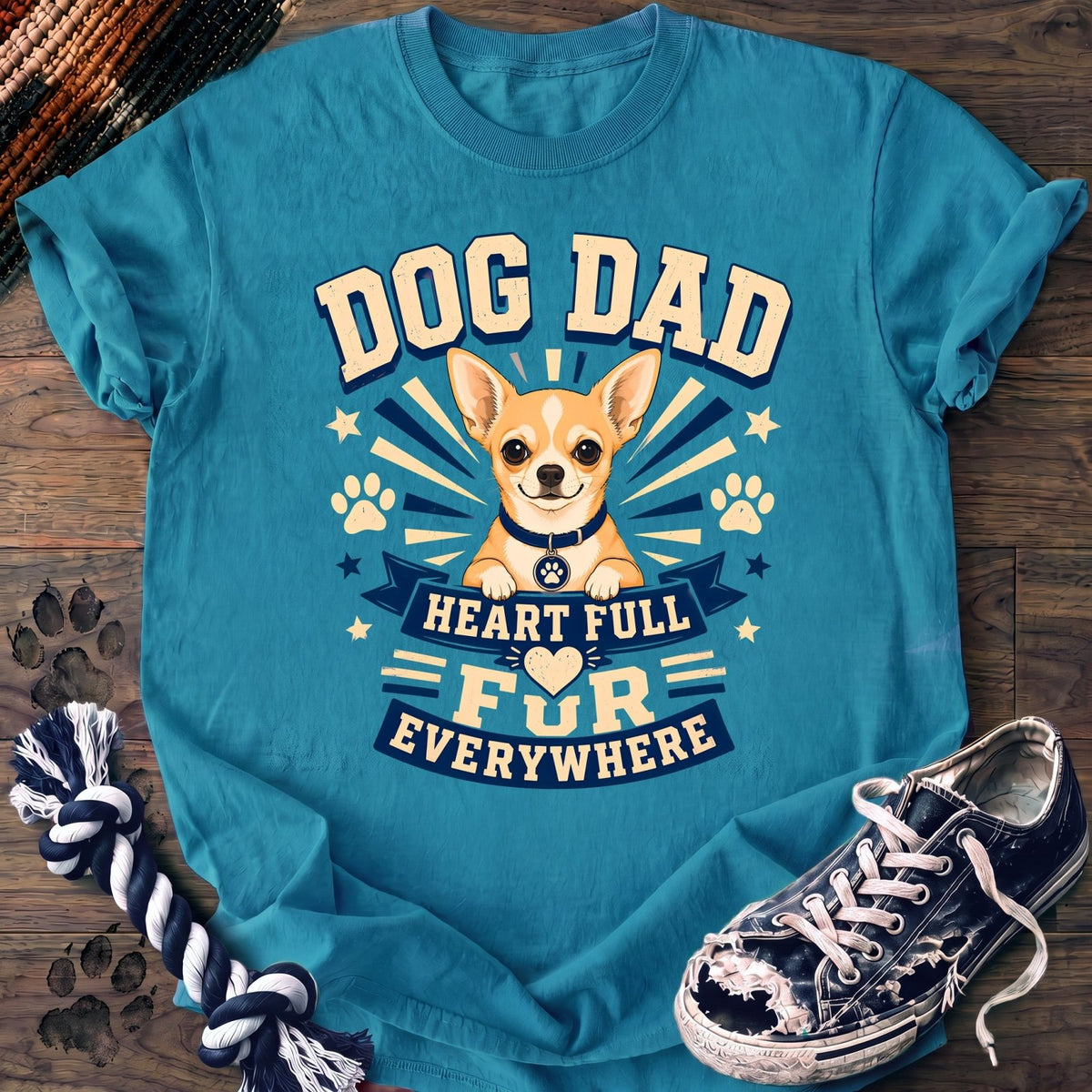 Dog Dad Heart Full Fur Everywhere - Chihuahua - PAWSSION CLUB