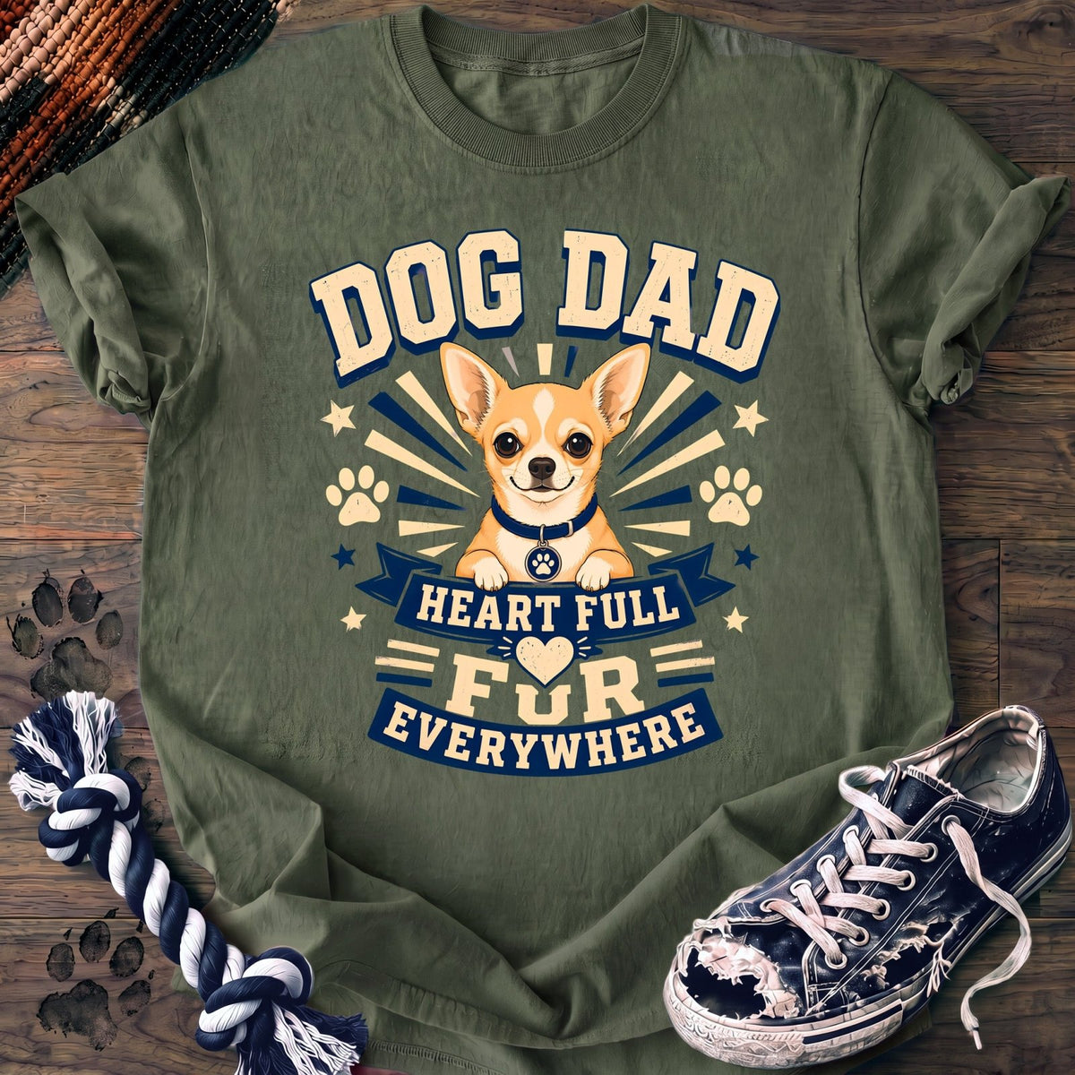 Dog Dad Heart Full Fur Everywhere - Chihuahua - PAWSSION CLUB