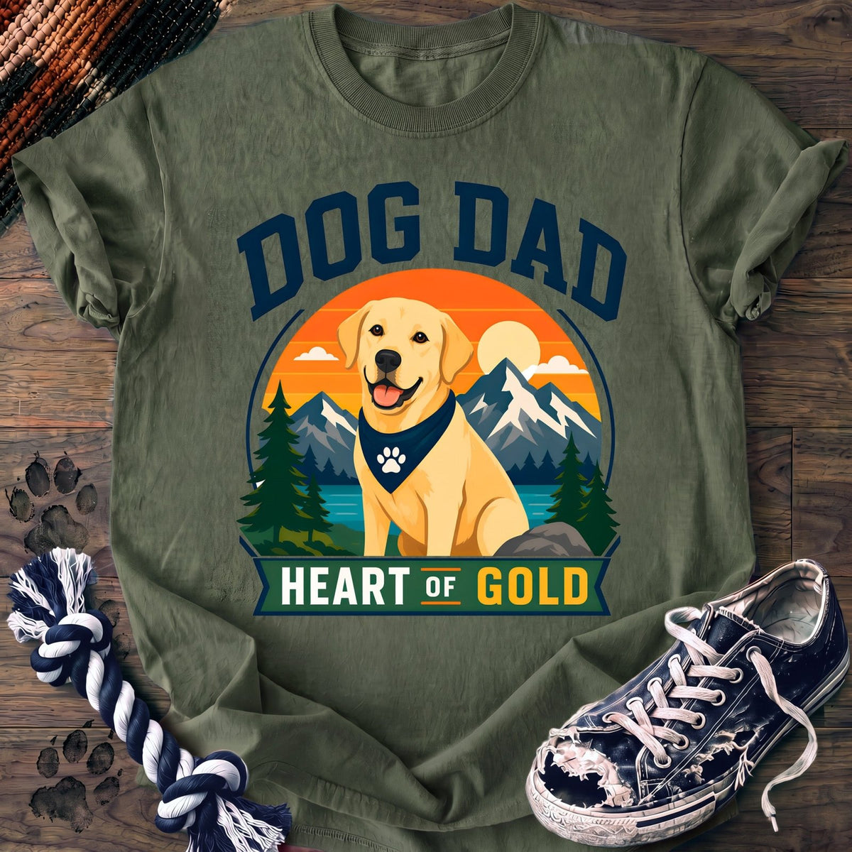 Dog Dad Heart Of Gold - Labrador Retriever - PAWSSION CLUB