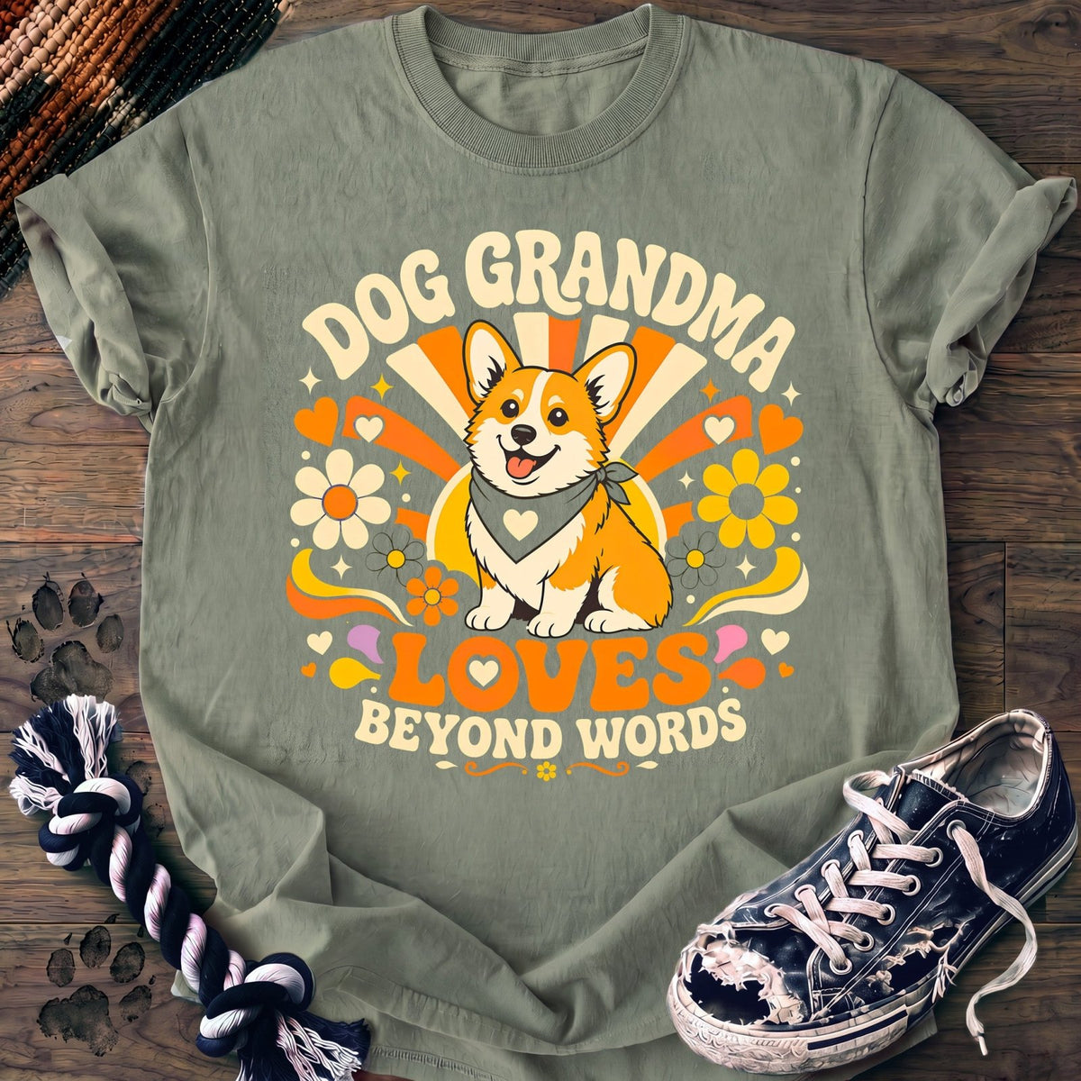 Dog Grandma Loves Beyond Words - Corgi - PAWSSION CLUB