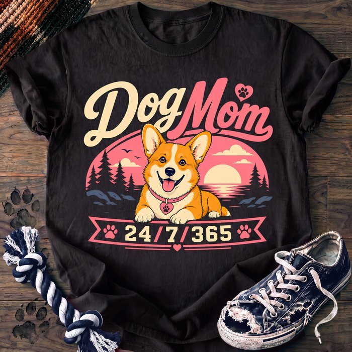 Dog Mom 24 7 365 - Corgi - PAWSSION CLUB