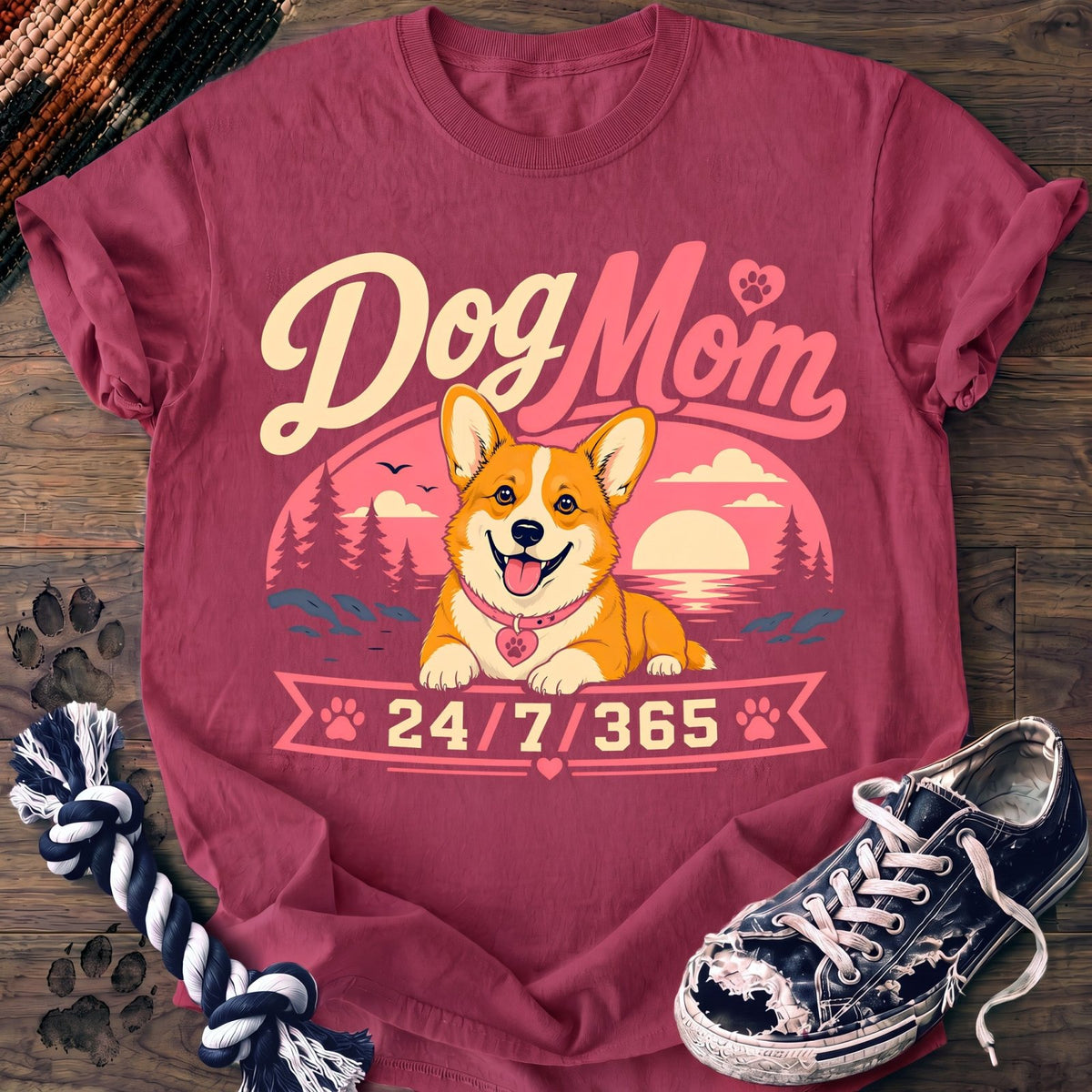 Dog Mom 24 7 365 - Corgi - PAWSSION CLUB