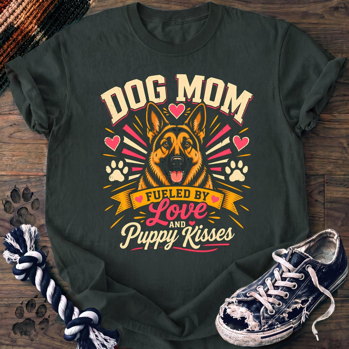 Dog Mom Fueled By Love And Puppy Kisses - German Shepherd - PAWSSION CLUB