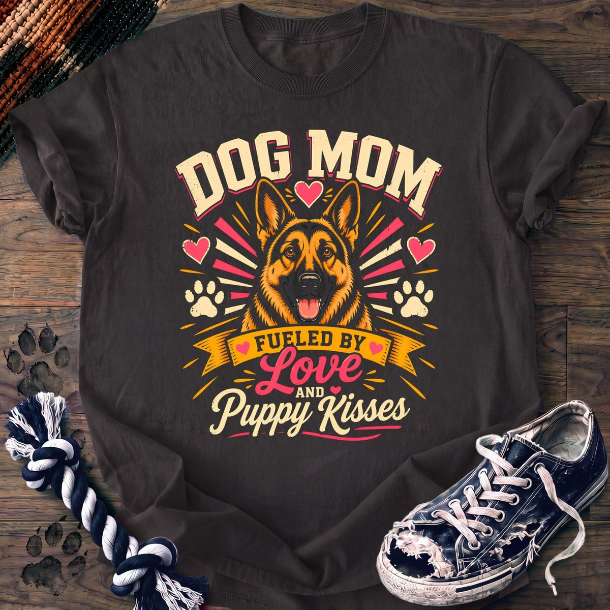 Dog Mom Fueled By Love And Puppy Kisses - German Shepherd - PAWSSION CLUB