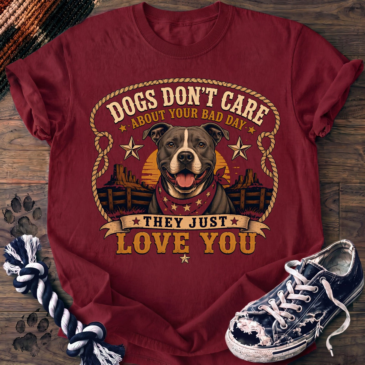Dogs Dont Care About Your Bad Day They Just Love You - Pitbull - PAWSSION CLUB