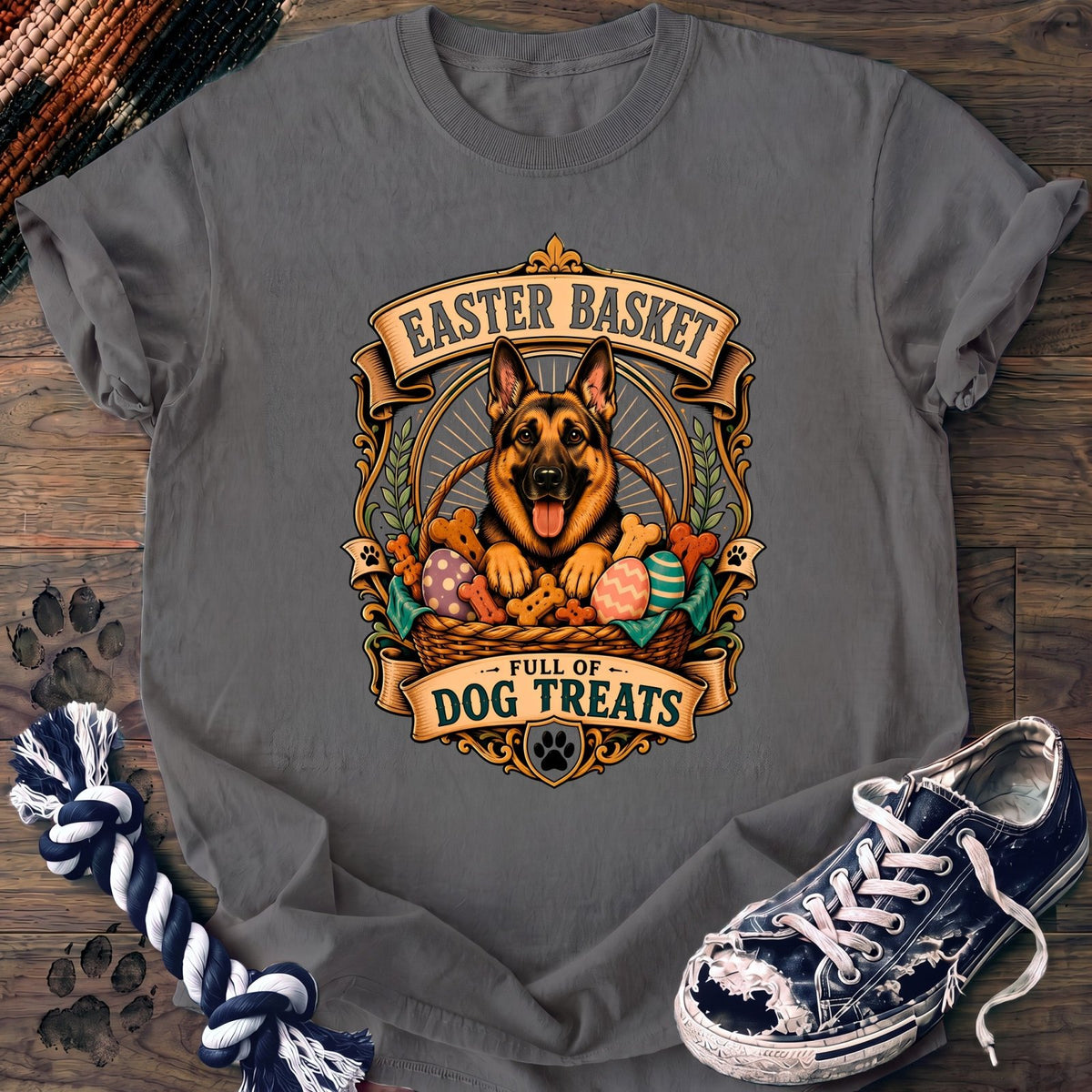 Easter Basket Full Of Dog Treats - German Shepherd - PAWSSION CLUB