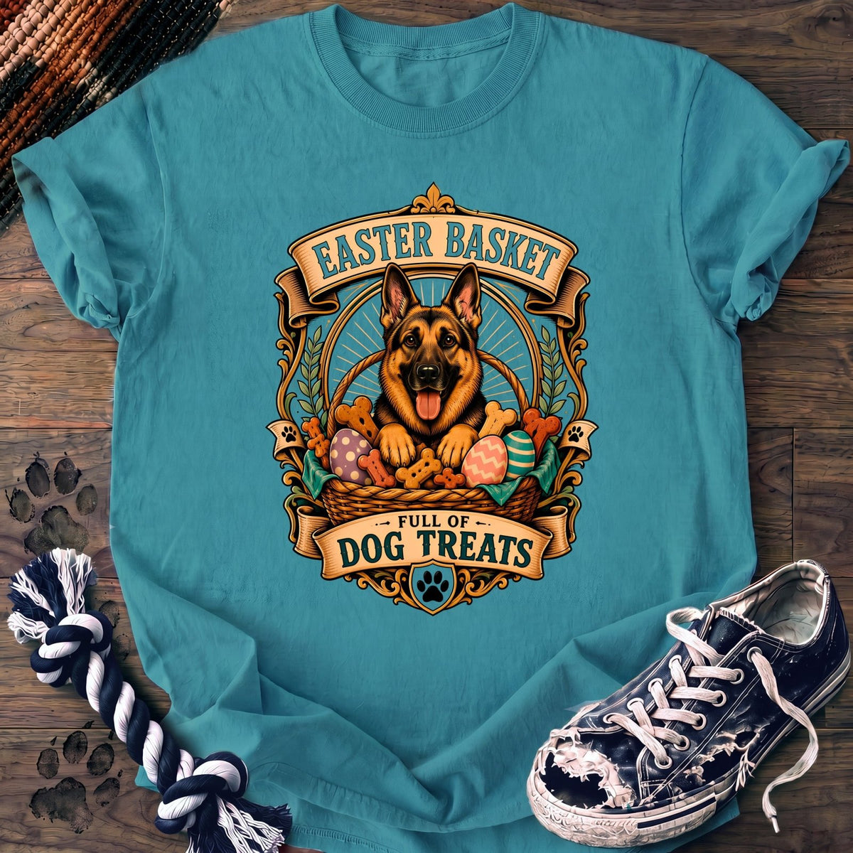 Easter Basket Full Of Dog Treats - German Shepherd - PAWSSION CLUB