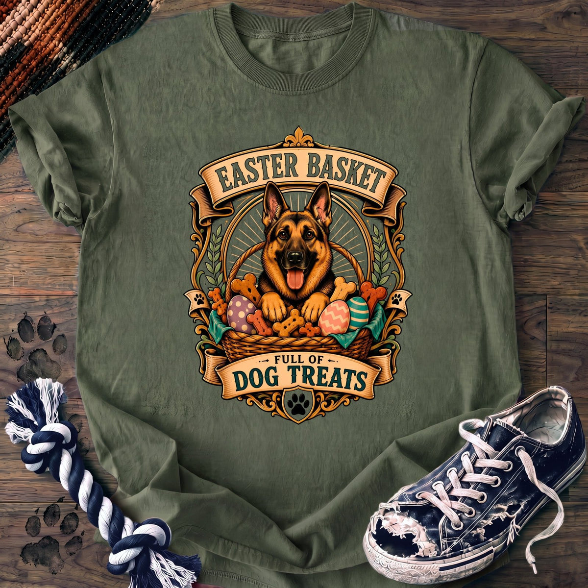Easter Basket Full Of Dog Treats - German Shepherd - PAWSSION CLUB