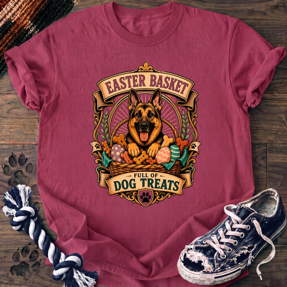 Easter Basket Full Of Dog Treats - German Shepherd - PAWSSION CLUB