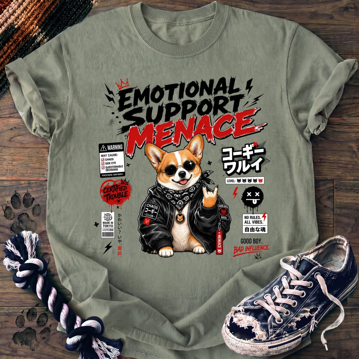 Emotional Support Menace - Corgi - PAWSSION CLUB