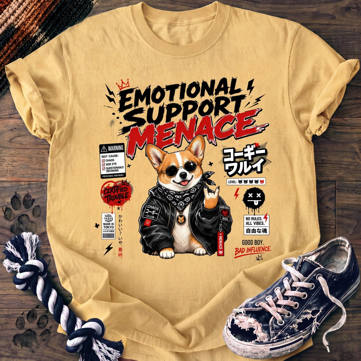 Emotional Support Menace - Corgi - PAWSSION CLUB