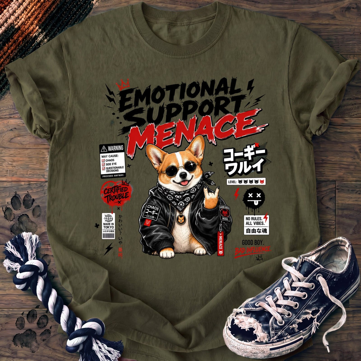 Emotional Support Menace - Corgi - PAWSSION CLUB