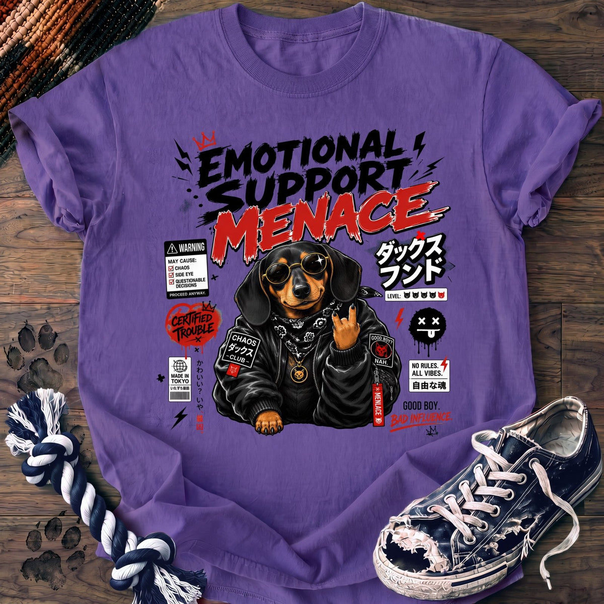 Emotional Support Menace - Dachshund - PAWSSION CLUB