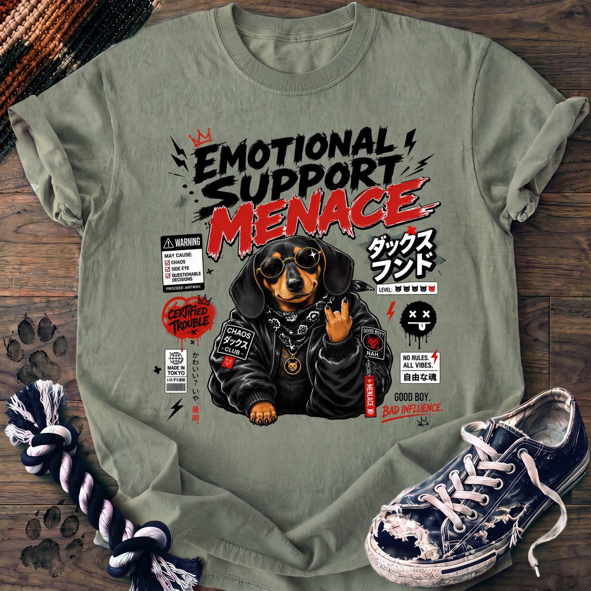 Emotional Support Menace - Dachshund - PAWSSION CLUB