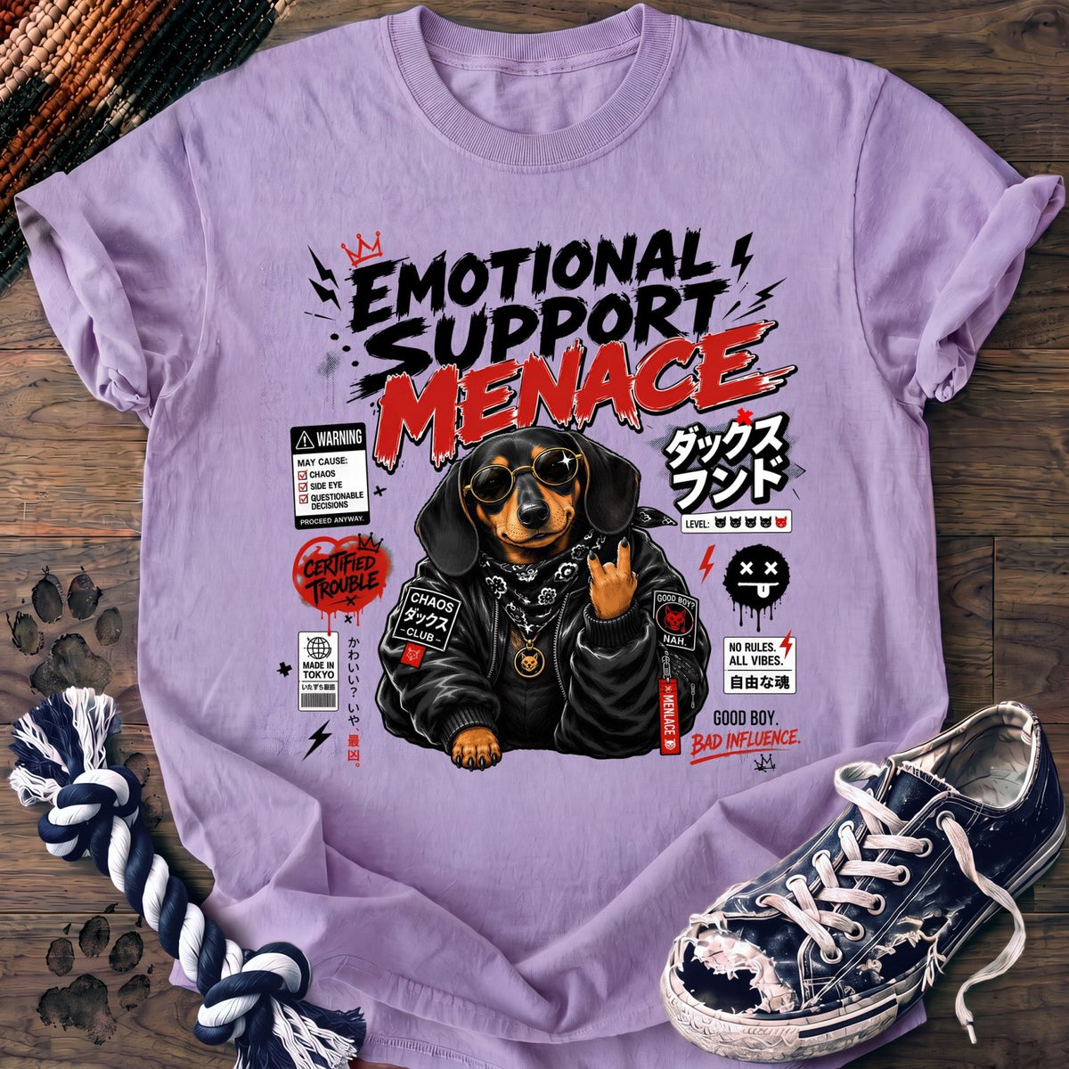 Emotional Support Menace - Dachshund - PAWSSION CLUB