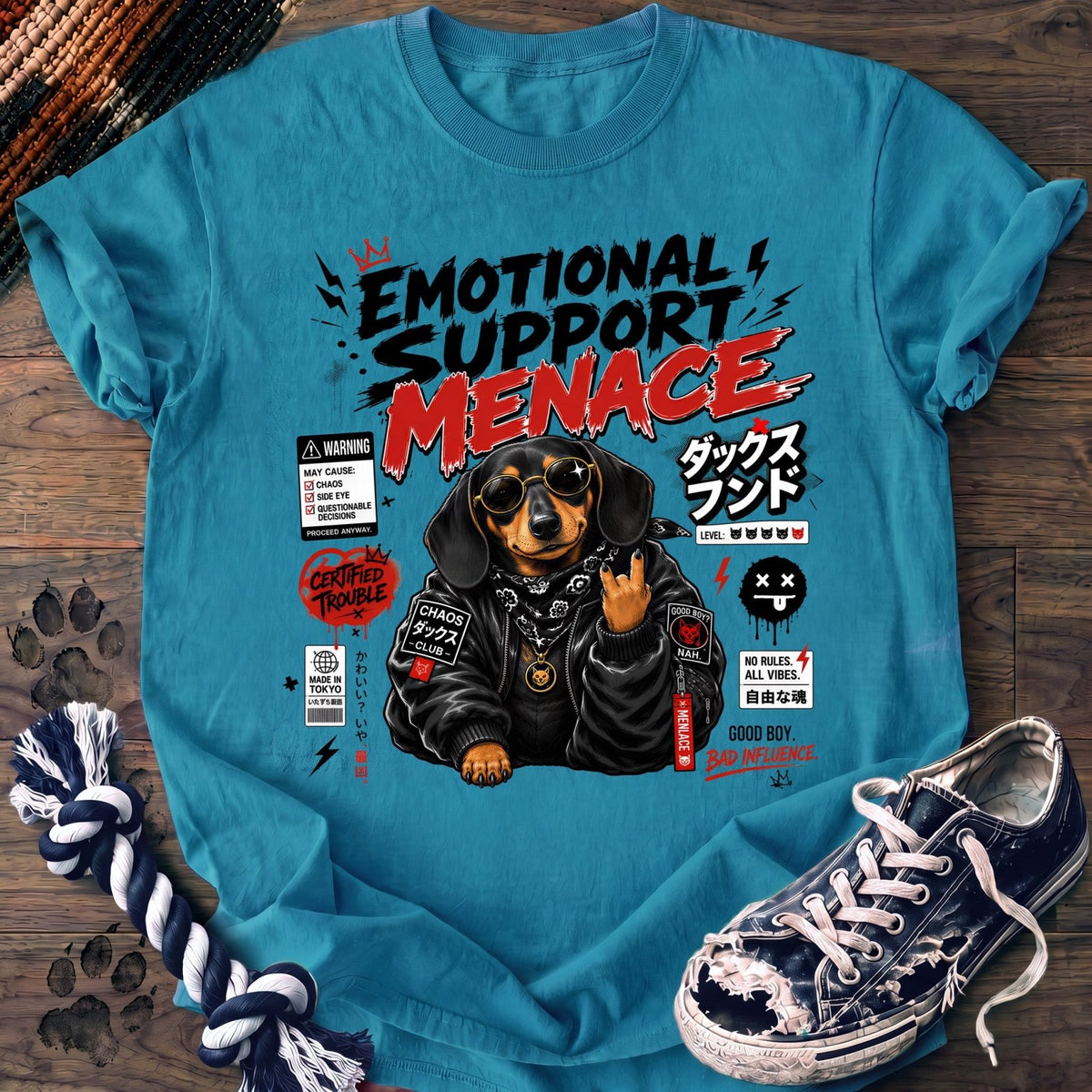 Emotional Support Menace - Dachshund - PAWSSION CLUB