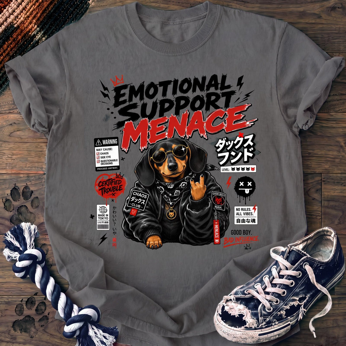 Emotional Support Menace - Dachshund - PAWSSION CLUB