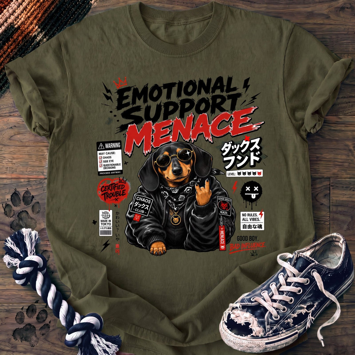 Emotional Support Menace - Dachshund - PAWSSION CLUB