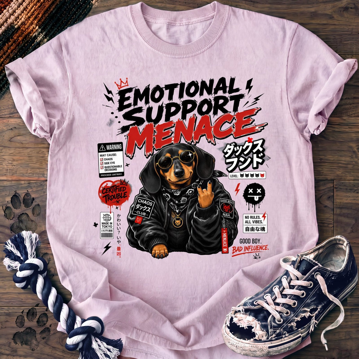 Emotional Support Menace - Dachshund - PAWSSION CLUB