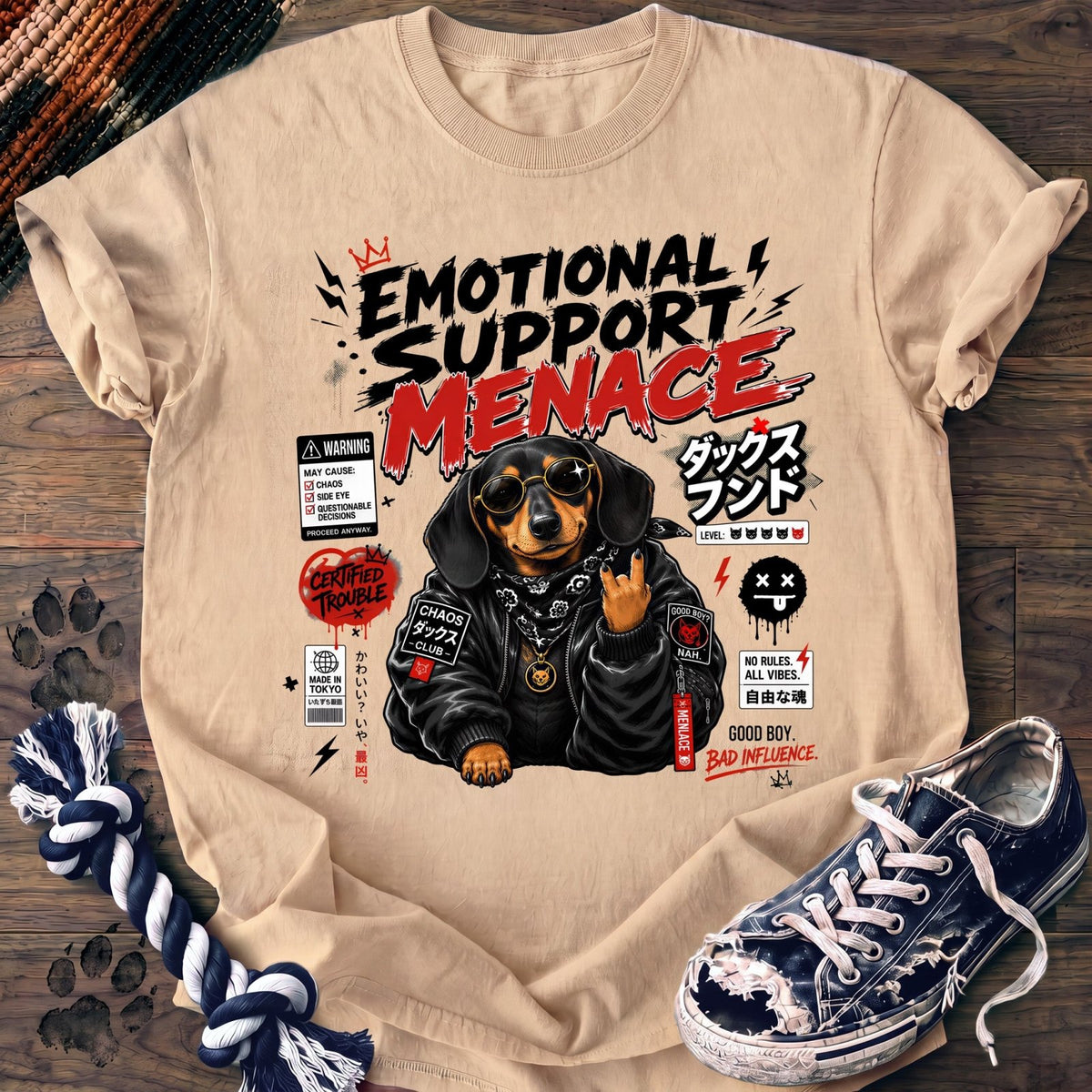 Emotional Support Menace - Dachshund - PAWSSION CLUB