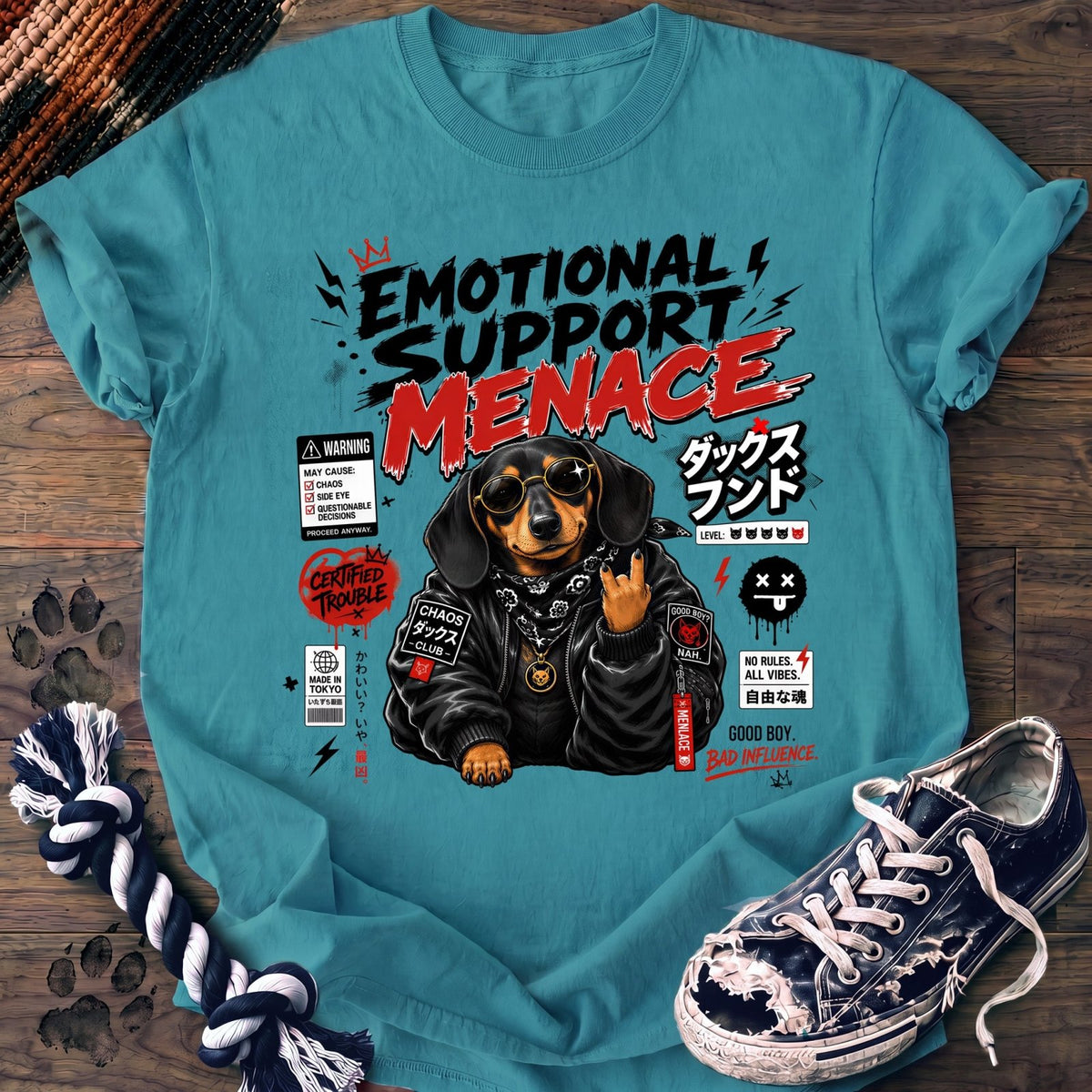 Emotional Support Menace - Dachshund - PAWSSION CLUB