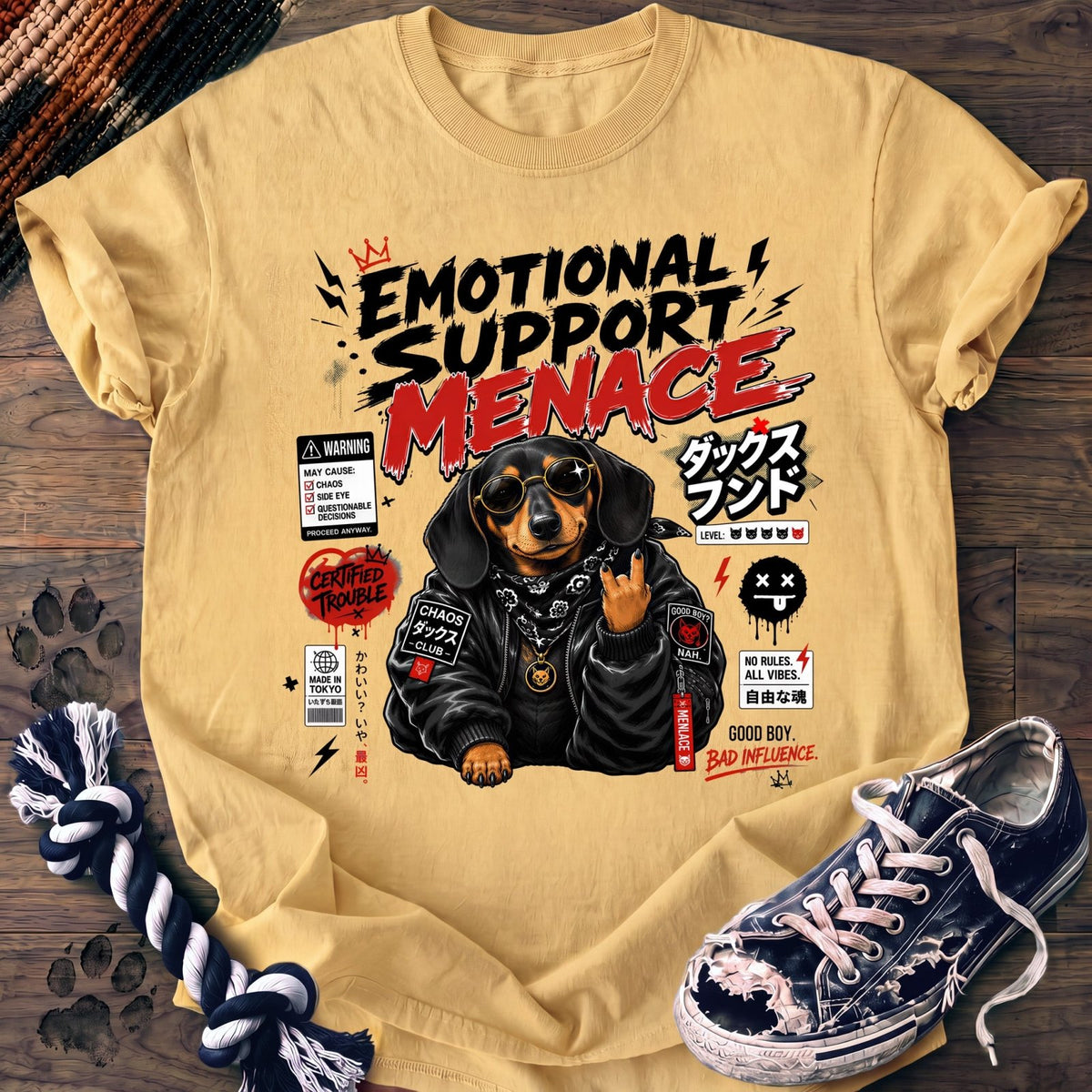 Emotional Support Menace - Dachshund - PAWSSION CLUB