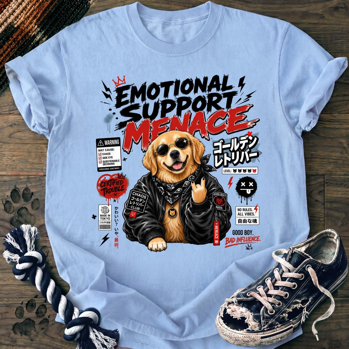 Emotional Support Menace - Golden Retriever - PAWSSION CLUB