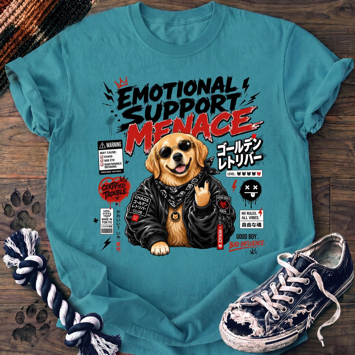 Emotional Support Menace - Golden Retriever - PAWSSION CLUB