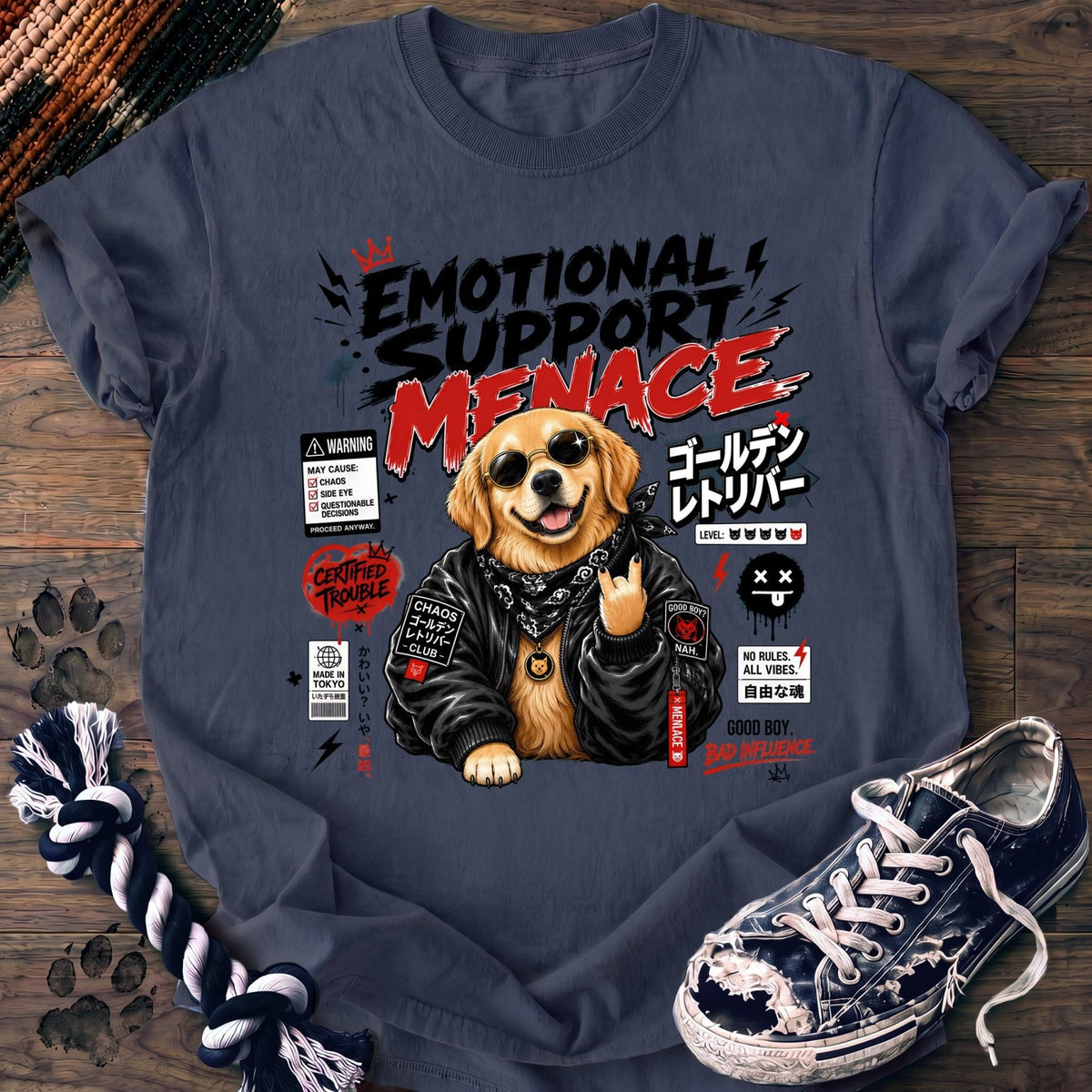 Emotional Support Menace - Golden Retriever - PAWSSION CLUB