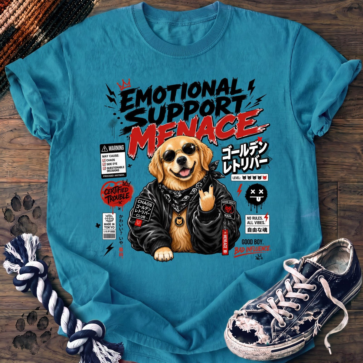 Emotional Support Menace - Golden Retriever - PAWSSION CLUB