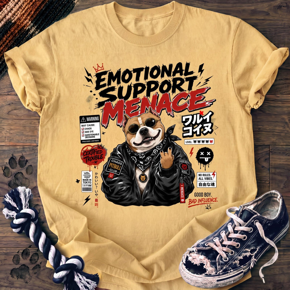 Emotional Support Menace - Pitbull - PAWSSION CLUB
