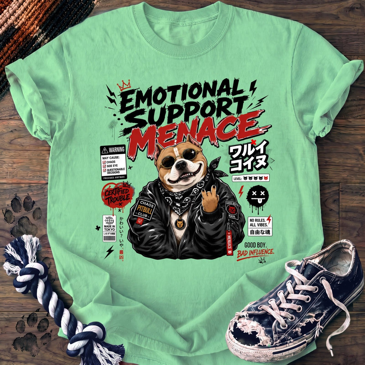 Emotional Support Menace - Pitbull - PAWSSION CLUB
