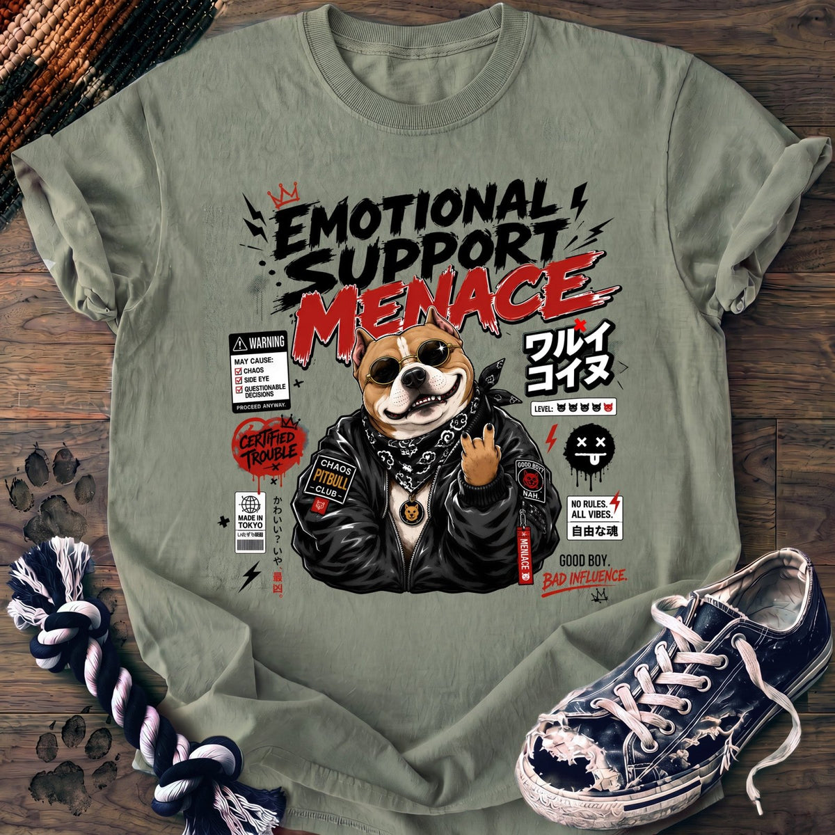 Emotional Support Menace - Pitbull - PAWSSION CLUB