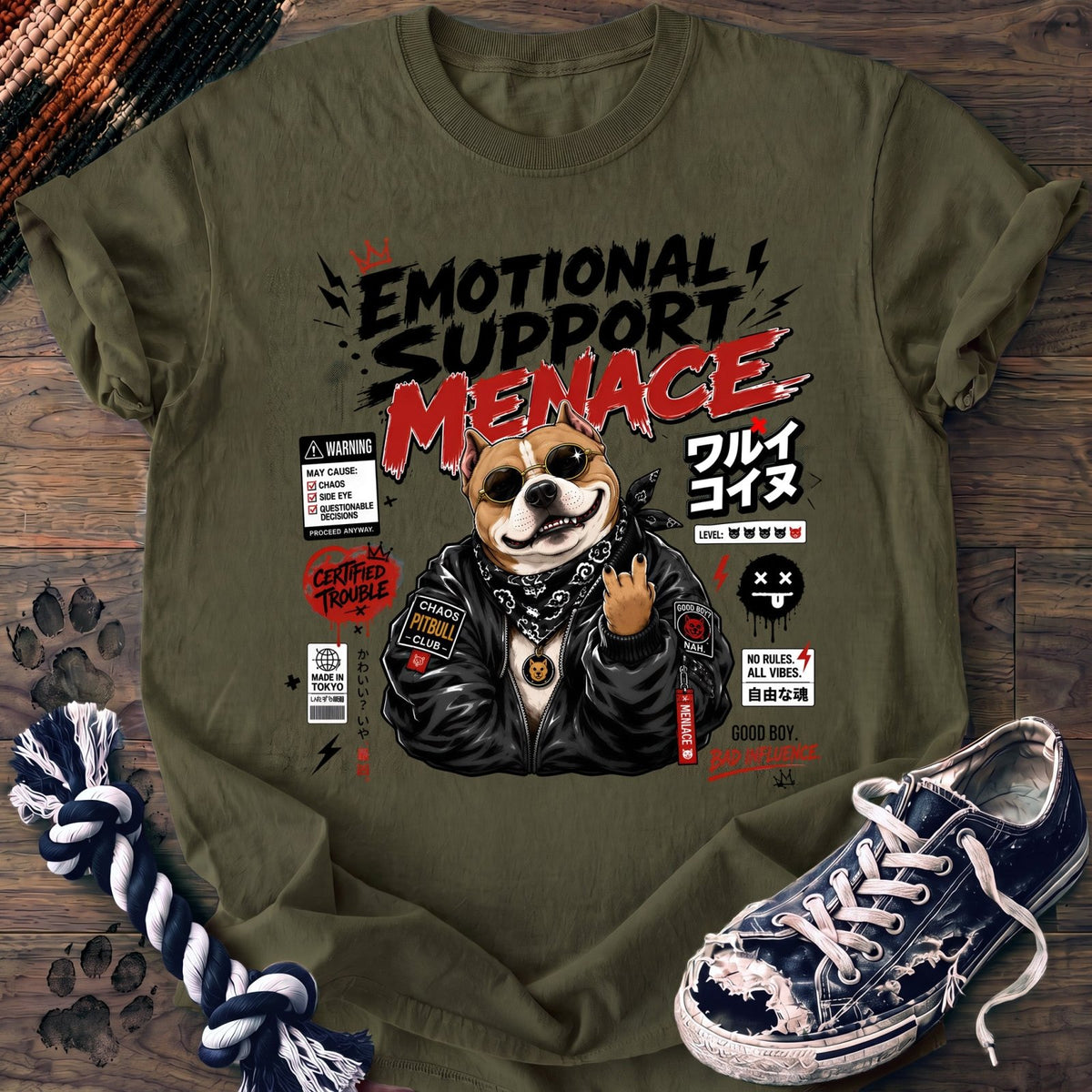 Emotional Support Menace - Pitbull - PAWSSION CLUB