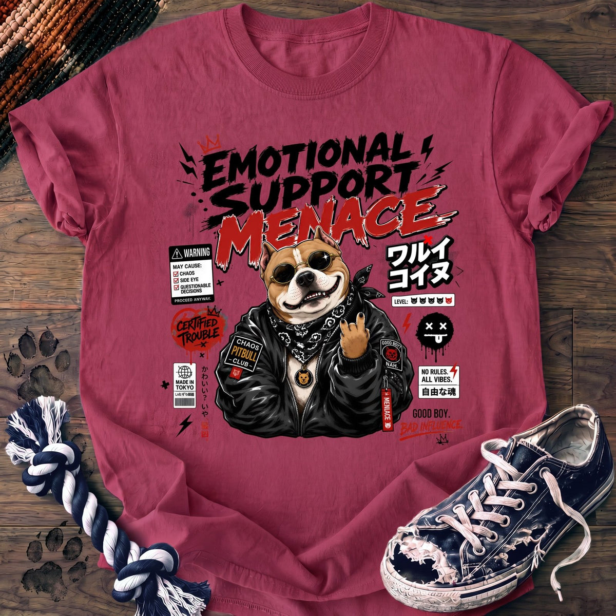 Emotional Support Menace - Pitbull - PAWSSION CLUB
