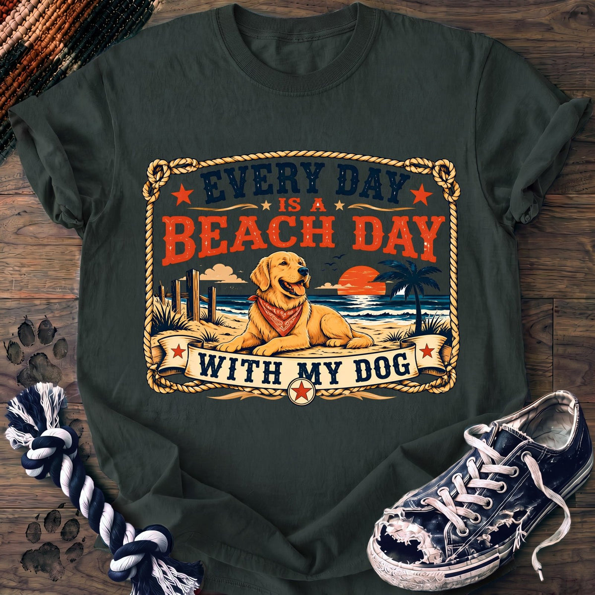 Everyday Is A Beach Day With My Dog - Golden Retriever - PAWSSION CLUB