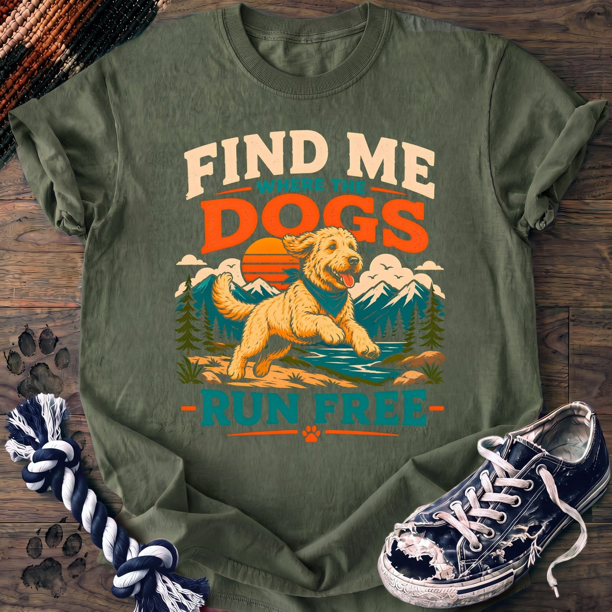 Find Me Where The Dogs Run Free - Goldendoodle - PAWSSION CLUB