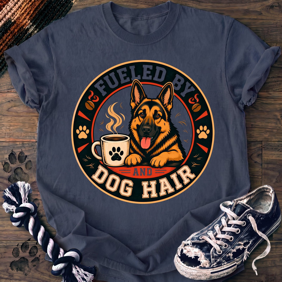 Fueled By Coffee And Dog Hair - German Shepherd - PAWSSION CLUB