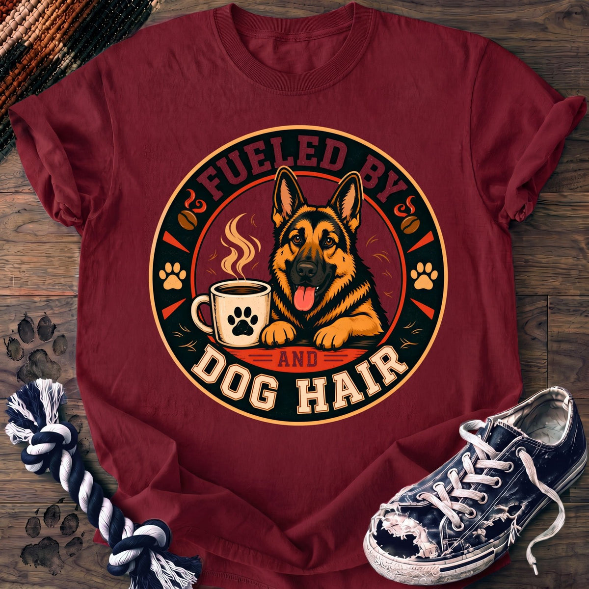 Fueled By Coffee And Dog Hair - German Shepherd - PAWSSION CLUB