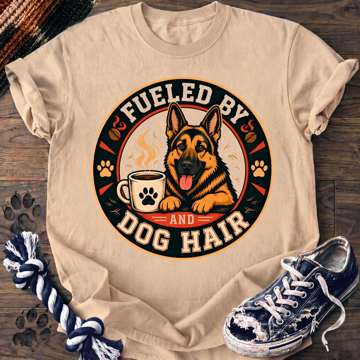 Fueled By Coffee And Dog Hair - German Shepherd - PAWSSION CLUB