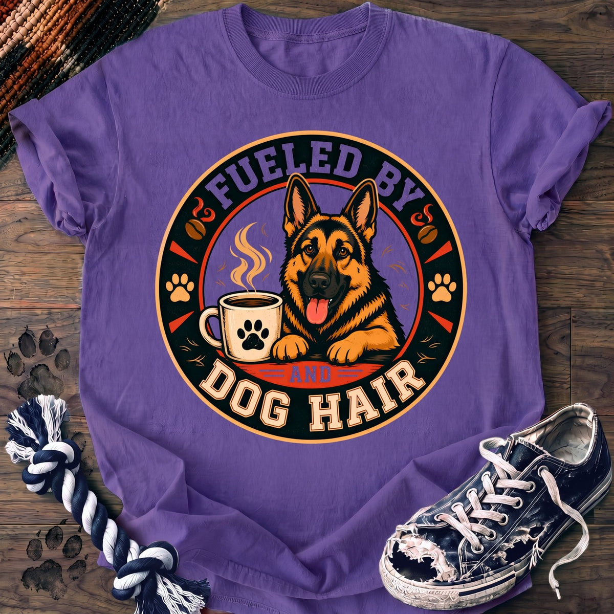 Fueled By Coffee And Dog Hair - German Shepherd - PAWSSION CLUB