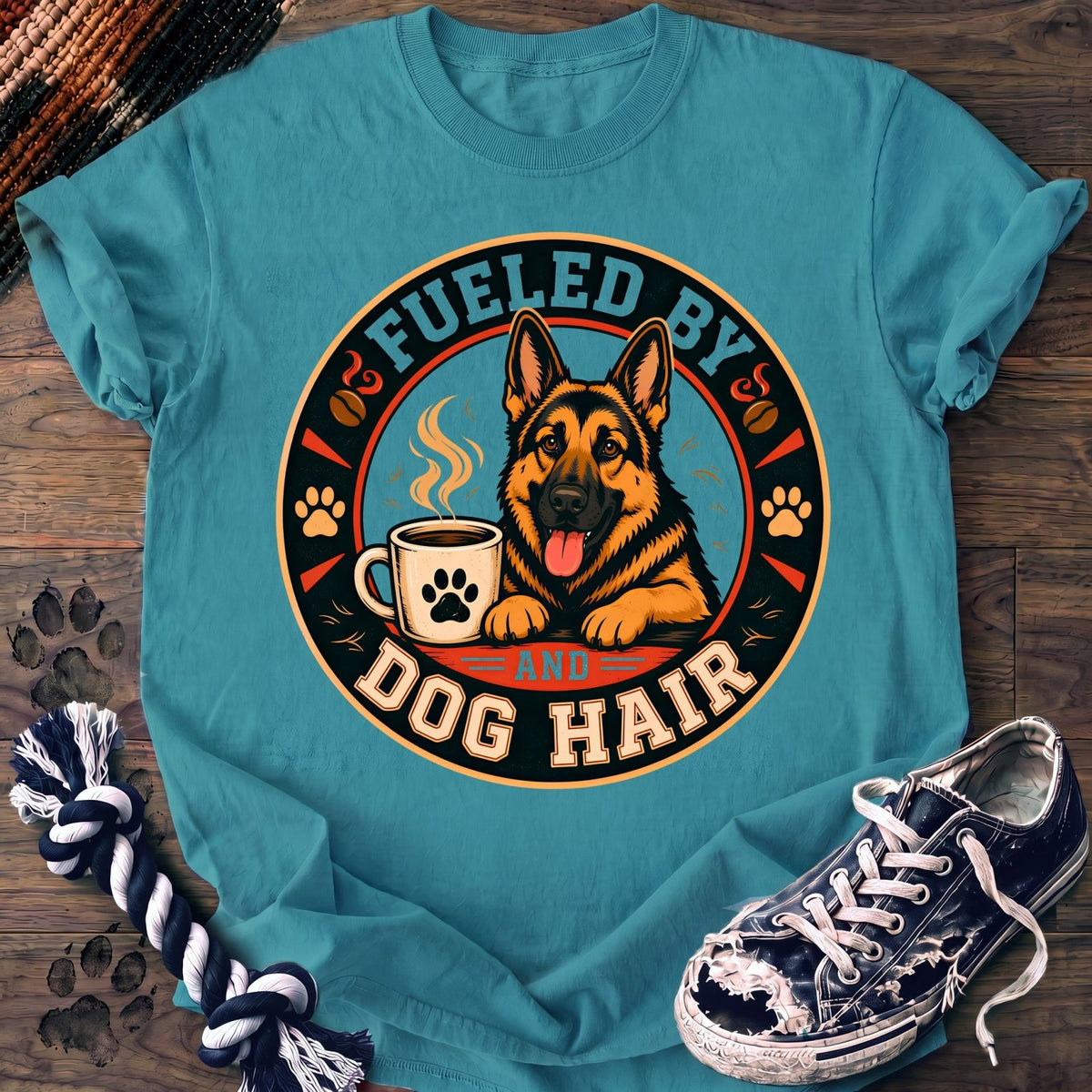Fueled By Coffee And Dog Hair - German Shepherd - PAWSSION CLUB