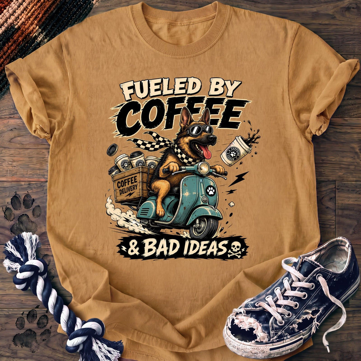 Fueled By Coffee & Bad Ideas - German Shepherd - PAWSSION CLUB