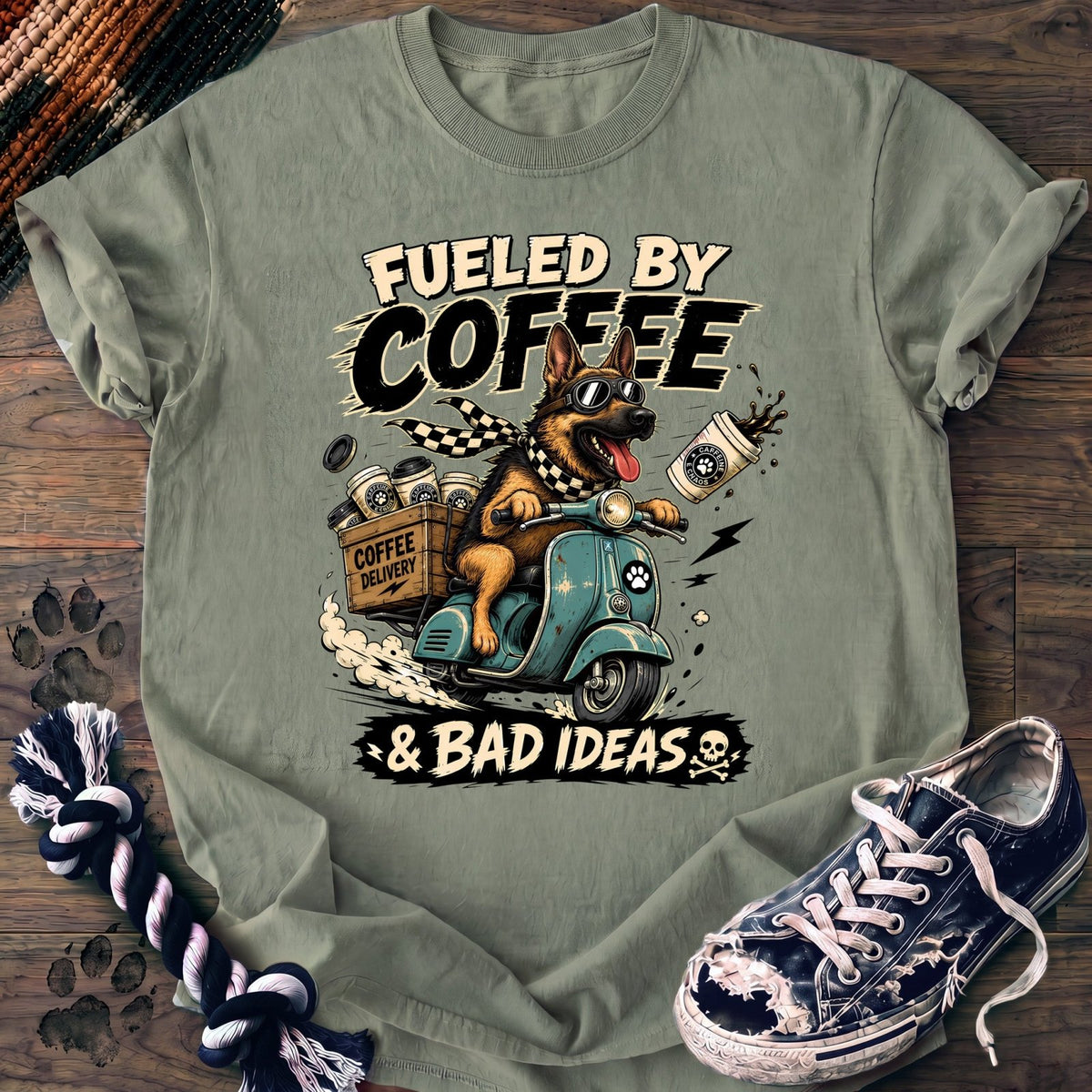 Fueled By Coffee & Bad Ideas - German Shepherd - PAWSSION CLUB