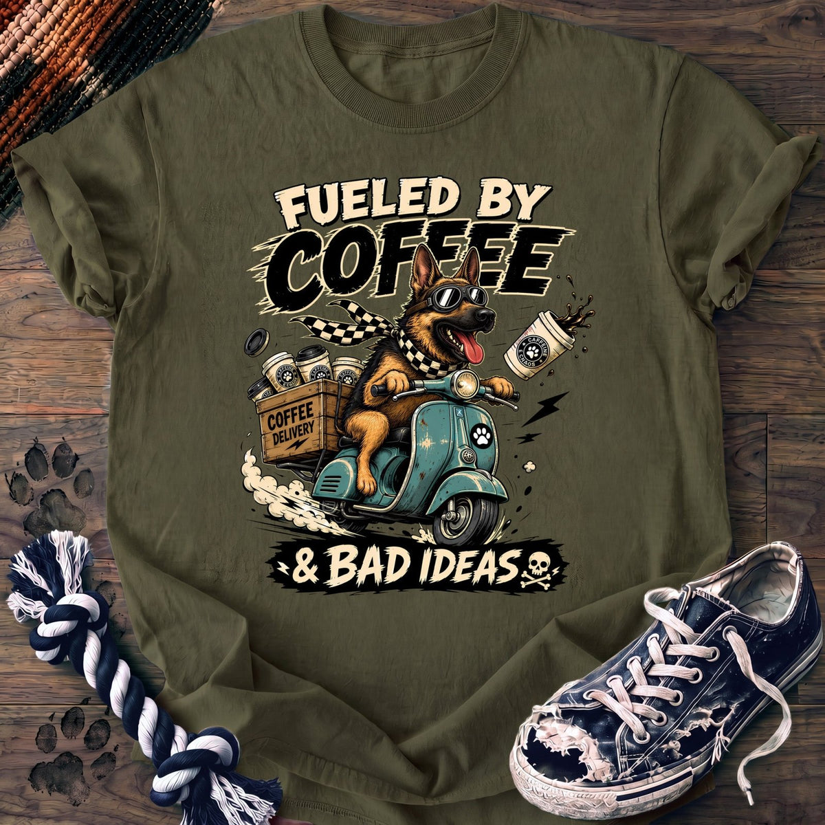 Fueled By Coffee & Bad Ideas - German Shepherd - PAWSSION CLUB