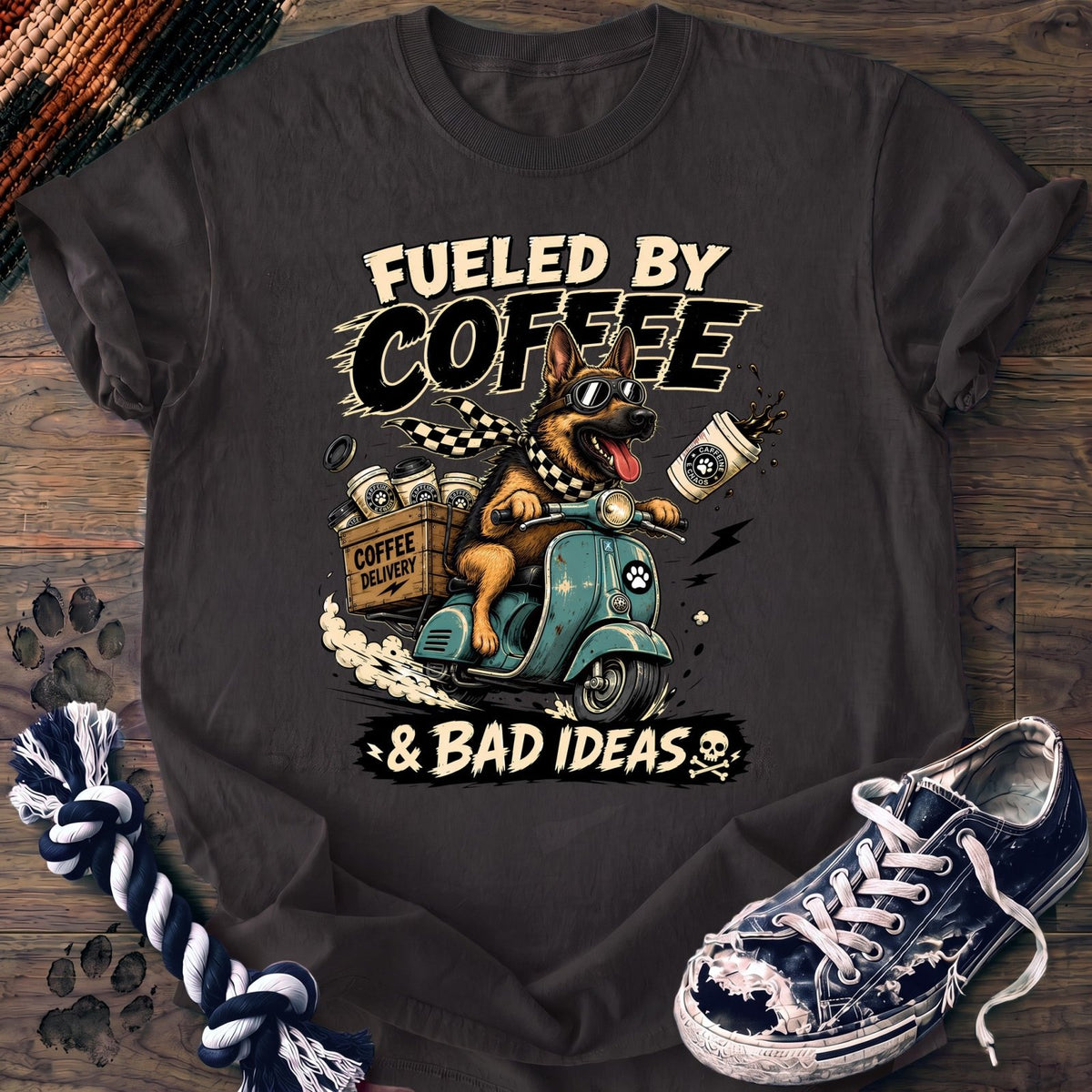Fueled By Coffee & Bad Ideas - German Shepherd - PAWSSION CLUB
