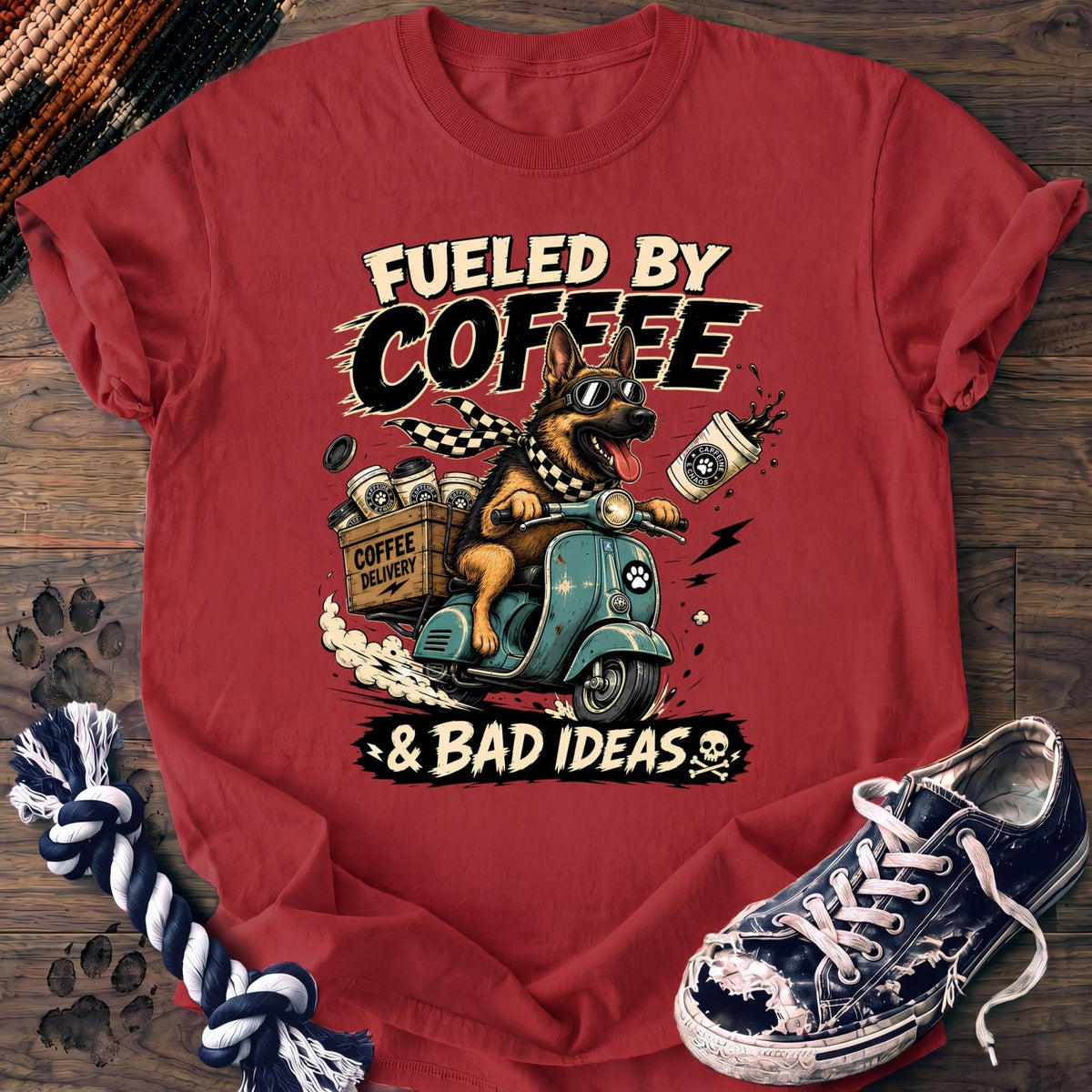 Fueled By Coffee & Bad Ideas - German Shepherd - PAWSSION CLUB