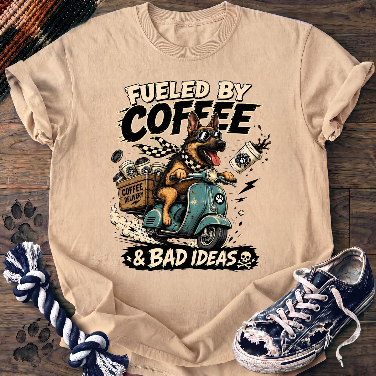 Fueled By Coffee & Bad Ideas - German Shepherd - PAWSSION CLUB