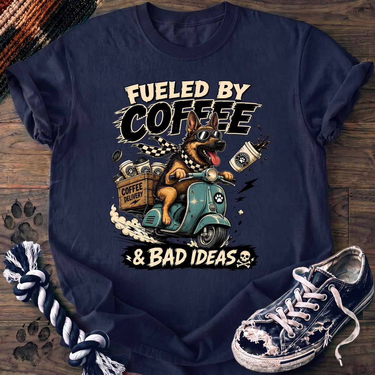 Fueled By Coffee & Bad Ideas - German Shepherd - PAWSSION CLUB