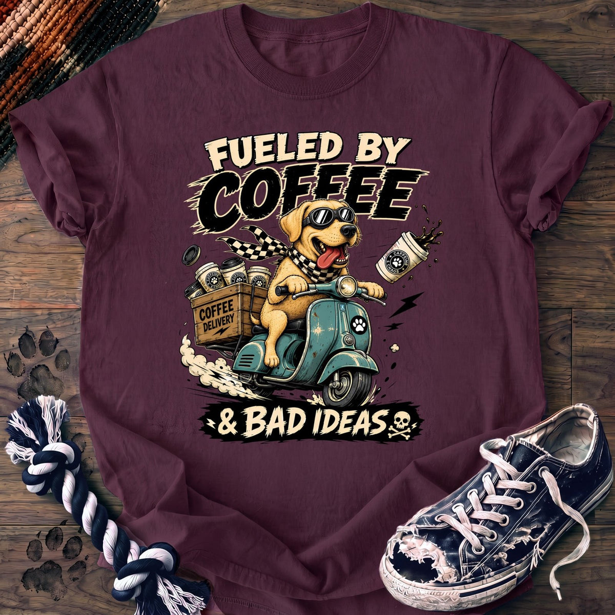 Fueled By Coffee & Bad Ideas - Labrador Retriever - PAWSSION CLUB